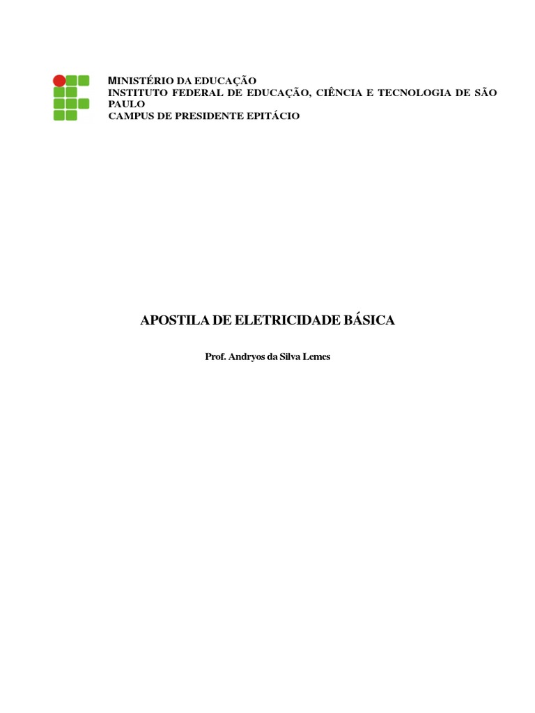 Apostila de Eletricidade Básica | PDF | Rede elétrica | Circuitos em ...