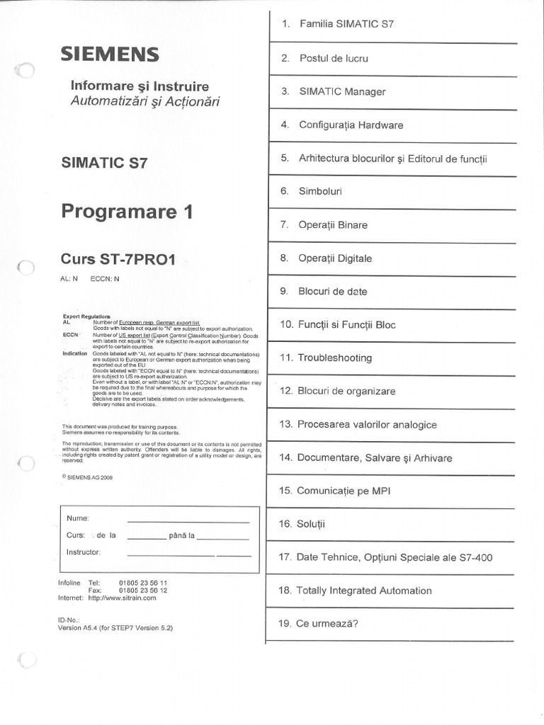Documentatie Step7 Partea1 PDF | PDF