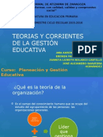 Teorias y Corrientes de La Gestión Educativa