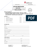 HACCP - Lista de verificación para análisis de peligros y puntos críticos de control