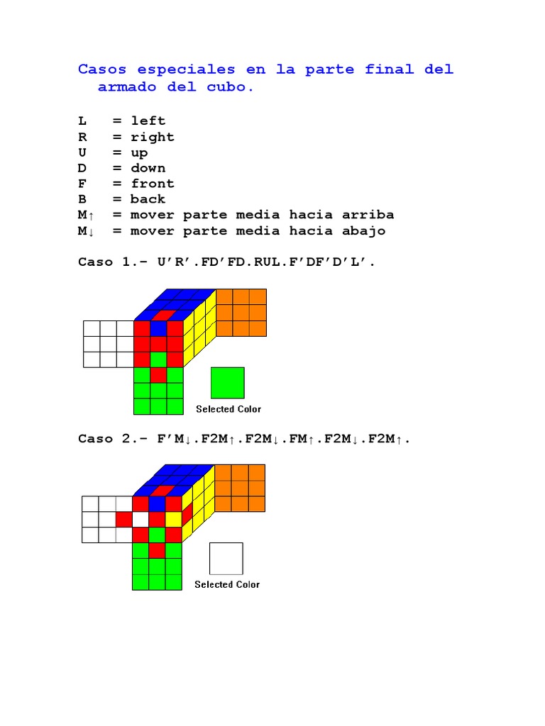 Formula Para Hacer El Cubo De Rubik