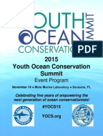 2015 Youth Ocean Conservation Summit Program