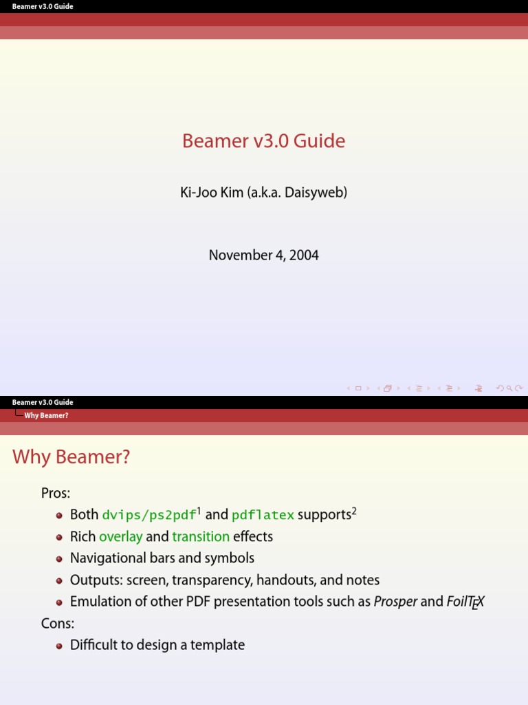 beamer guide Typefaces Color