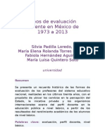 Tipos de Evaluación Docente en México de 1973 A 2013