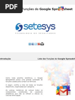 Funções em planilhas do Google Docs