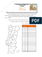 Distritos Portugal Ficha de Trabalho