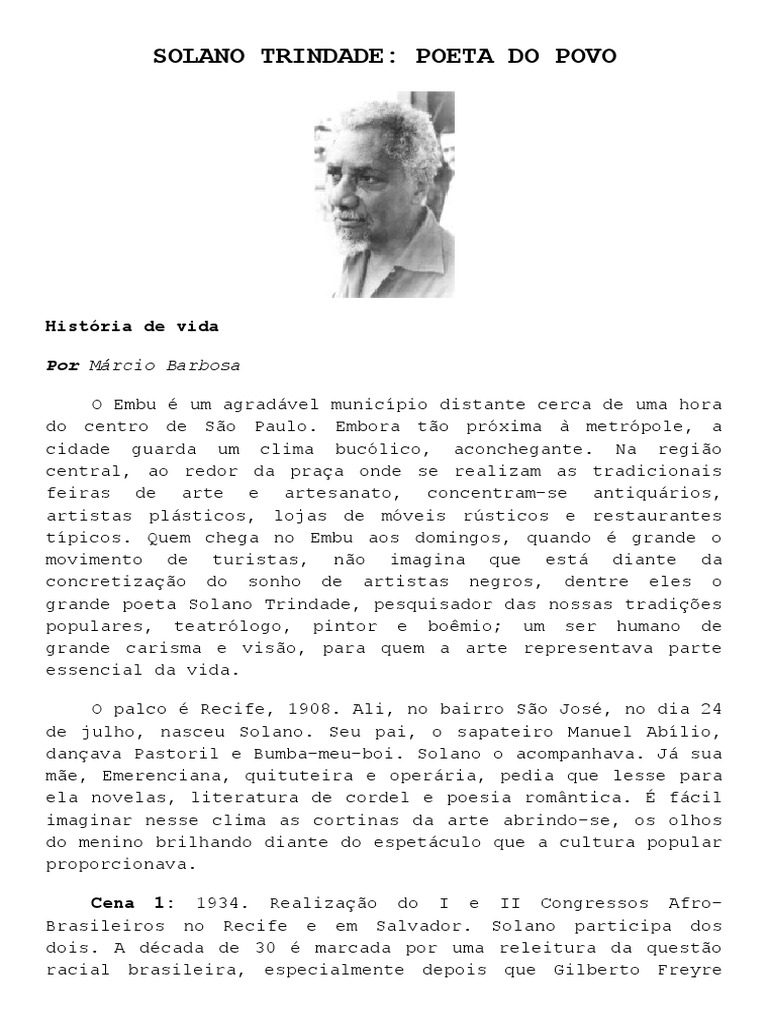 Solano Trindade | PDF | Poesia | Negros
