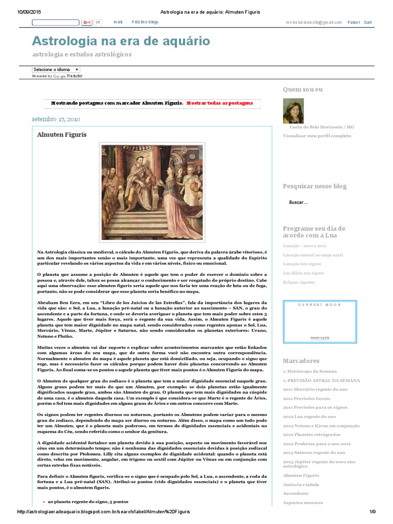 Almuten Figuris na Astrologia Clássica | PDF | Zodíaco | Astrologia