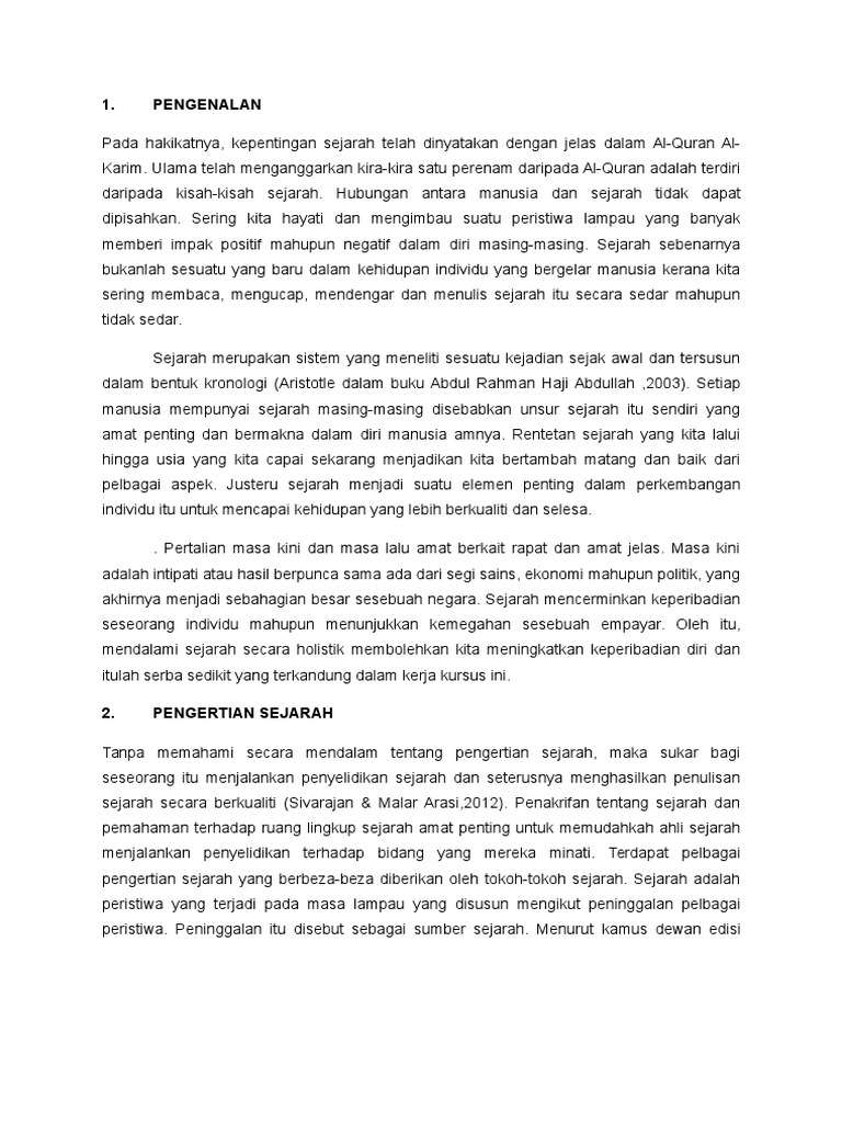 Pengertian, metodologi, kritikan dan dokumen sejarah