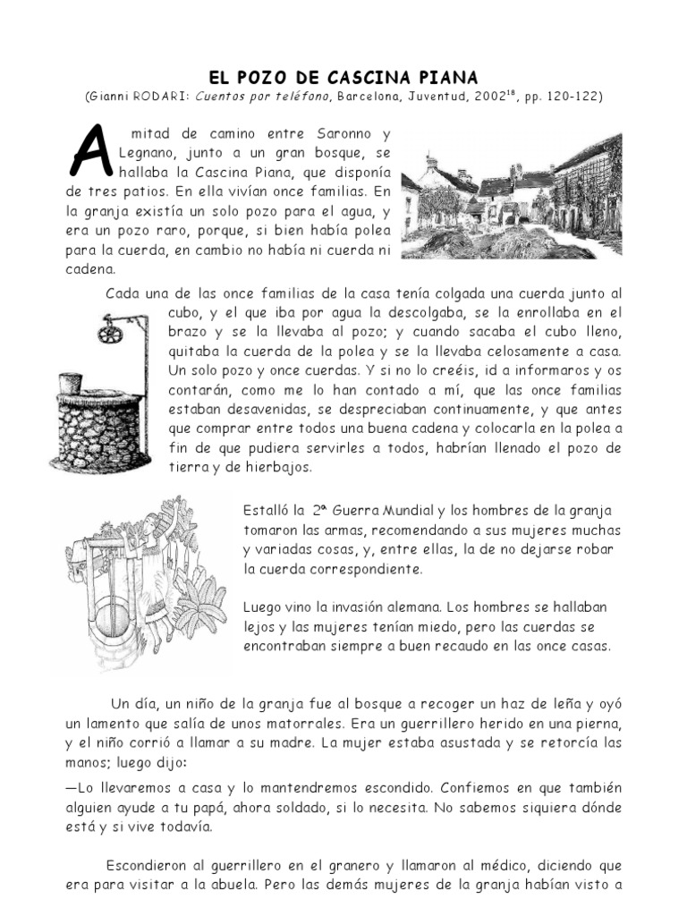 EL POZO DE CASCINA PIANA LC 6 EP-Texto narrativo