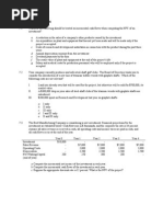 NPV & Capital Budgeting Questions