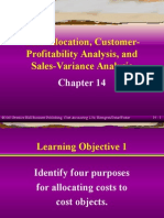 Chapter 14 Cost Allocation, Customer Profitability Analysis, and Sales-Variance Analysis