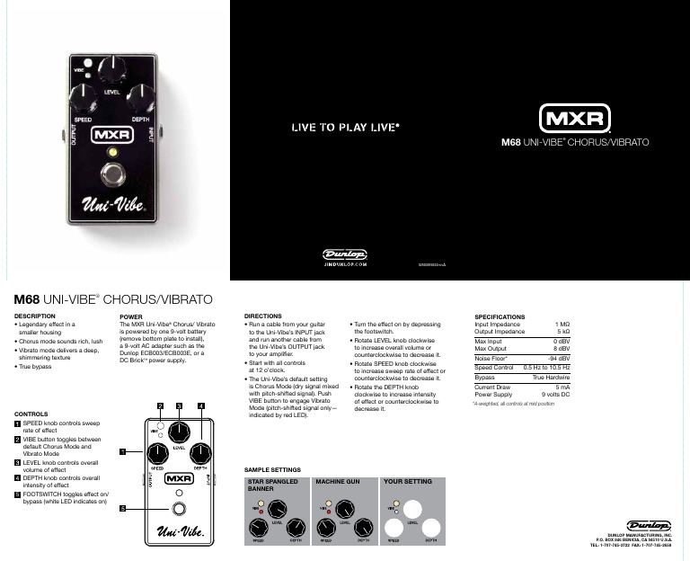 MXR M68 Uni-Vibe （箱・説明書付き） エムエックスアール(MXR)|MXR UNI-VIBE|HARDOFFオフモール