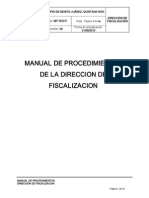 Manual de Procedimientos de La Dirección de Fiscalizacion (Municipio Benito Juaréz)