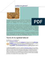 La Igualdad de Género Es Un Principio Constitucional Que Estipula Que Hombres y Mujeres Son Iguales Ante La Ley