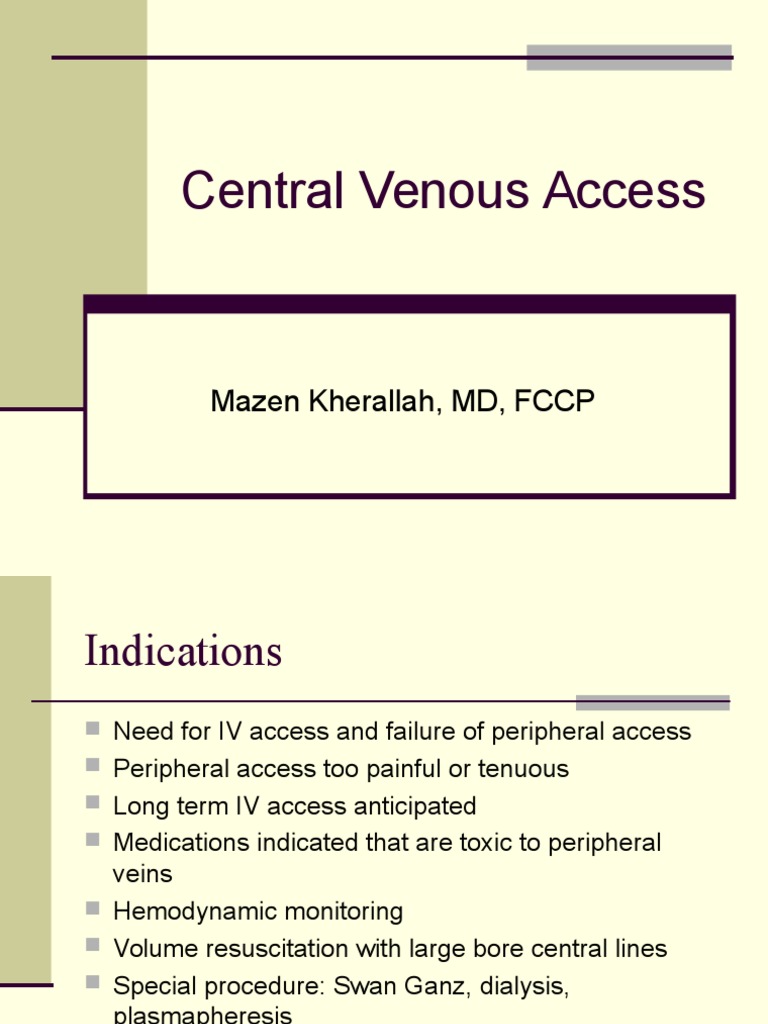Central Line Placement Overview | PDF | Atrium (Heart) | Cardiovascular ...