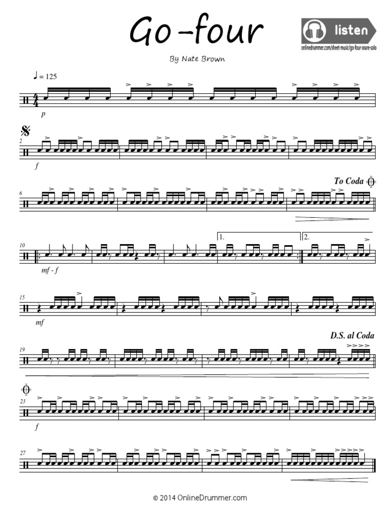 Go Four Snare Solo | PDF