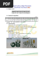 High-Carbon, High Chromium Cold Work Tool Steel: Z Similar Steels