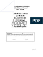 Republica Bolivariana de Venezuela Comision Electoral Nacional