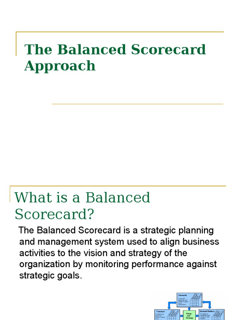Balanced Scorecard | PDF | Business