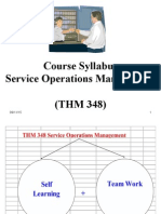 Course Syllabus Service Operations Management (THM 348)
