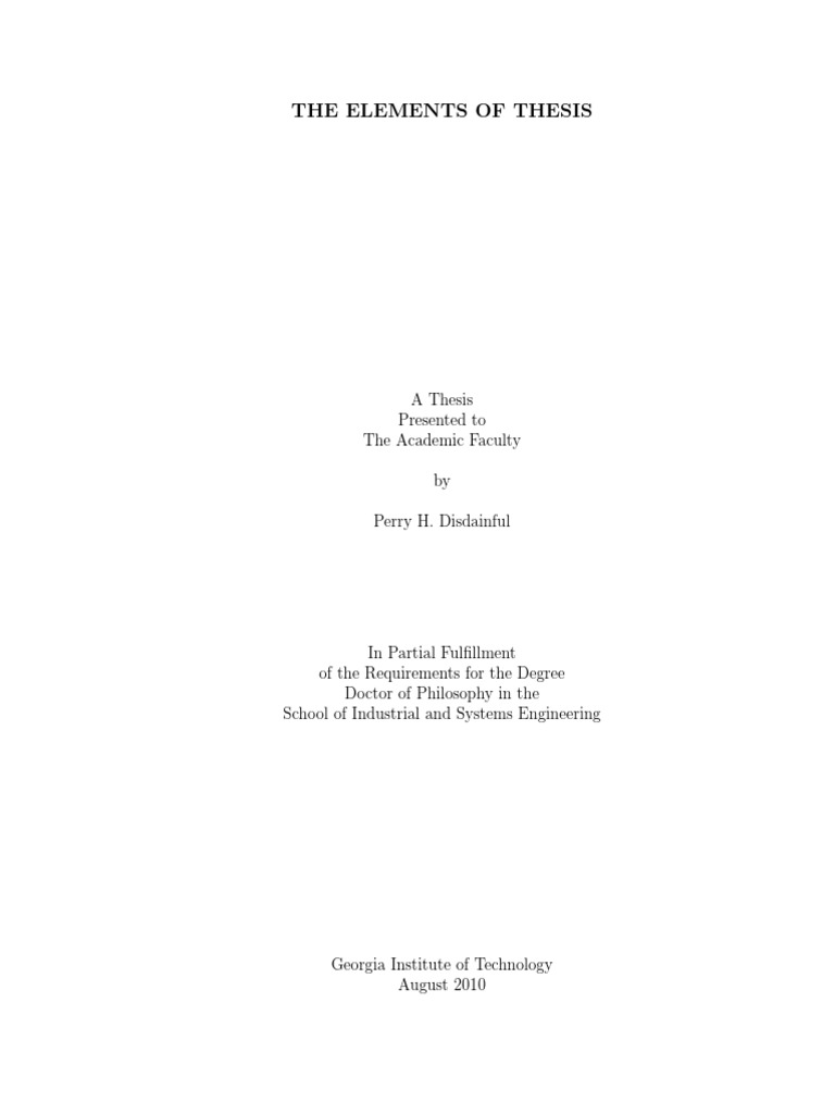 Thesis Templates | Grad Studies | Georgia Institute of Technology | Atlanta, GA