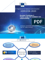 HORIZON 2020: The EU Framework Programme For Research and Innovation