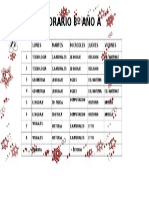 Plantilla de Horarios Borde Estrellas Rojas