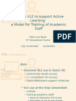 Using A VLE To Support Active Learning: A Model For Training of Academic Staf