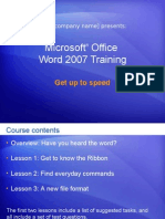 Microsoft Office Word 2007 Training: Get Up To Speed
