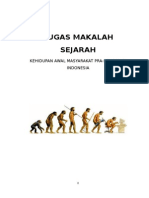 MAKALAH SEJARAH Kehidupan Awal Masyarakat Indonesia