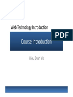 Web Tech - Course Introduction