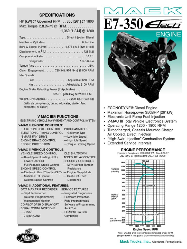 Mack Engine Diagram - Wiring Diagram