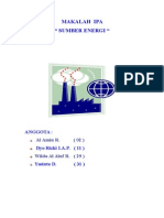 Makalah Sumber Energi