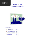 Makalah Sumber Energi
