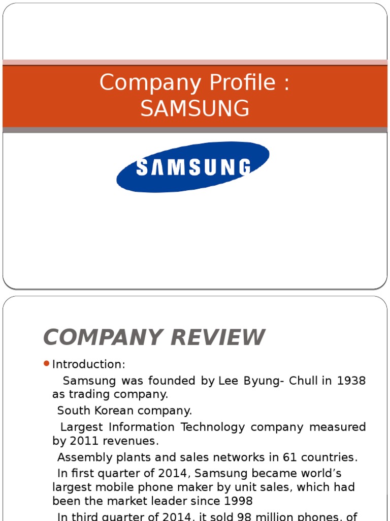 Samsung Company Profile Design
