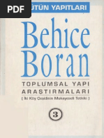 Behice Boran-Toplumsal Yapı Araştırmaları