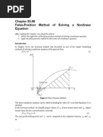 False-Position Method of Solving A Nonlinear Equation: Exact Root