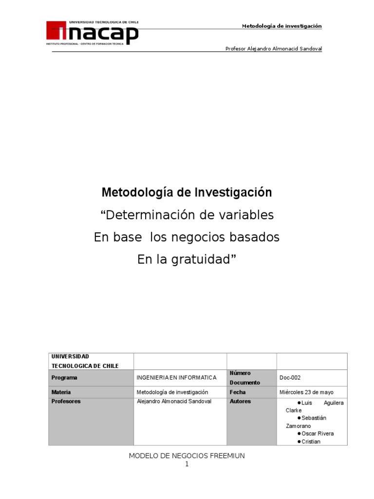 Informe Investigacion Inacap | PDF | Software libre | Internet