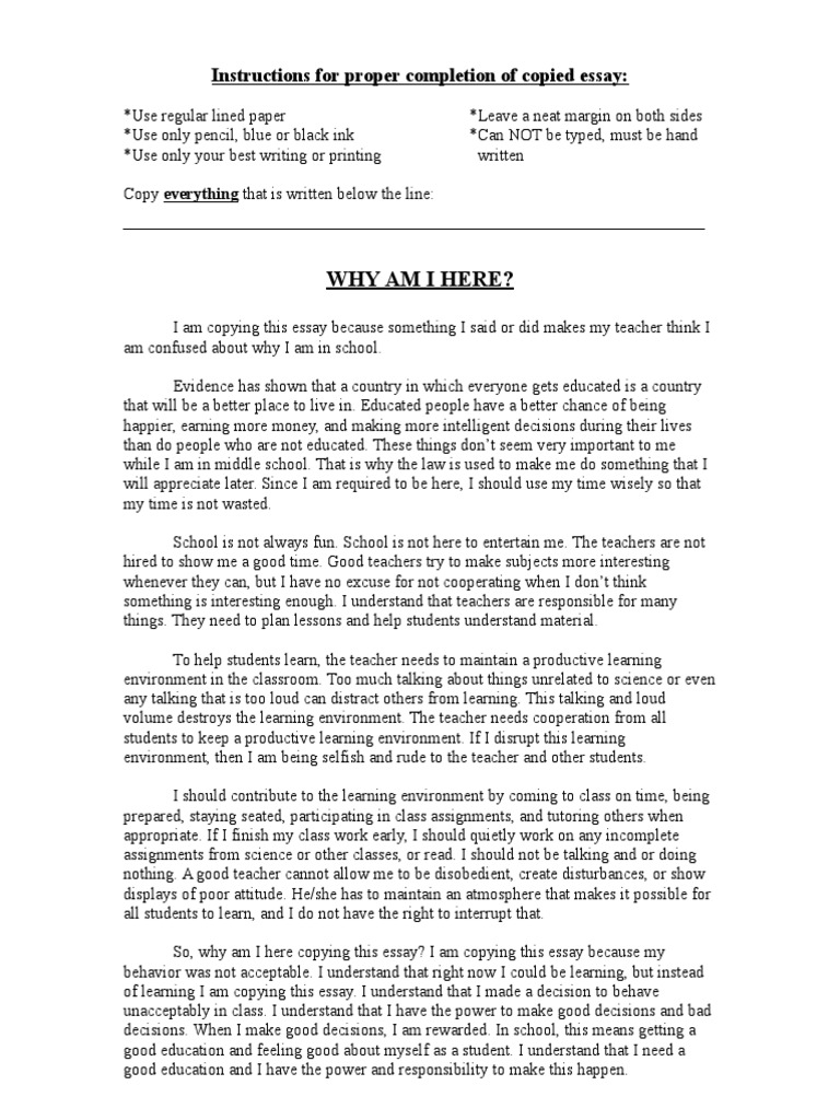 Written Detention | Teachers | Classroom