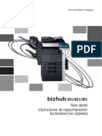 Bizhub 501 421 361 - Um - Quick Guide - Es - 1 2 1