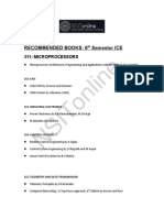 Recommended 6th Sem ICE Books Microprocessors CAD Control Systems Telemetry