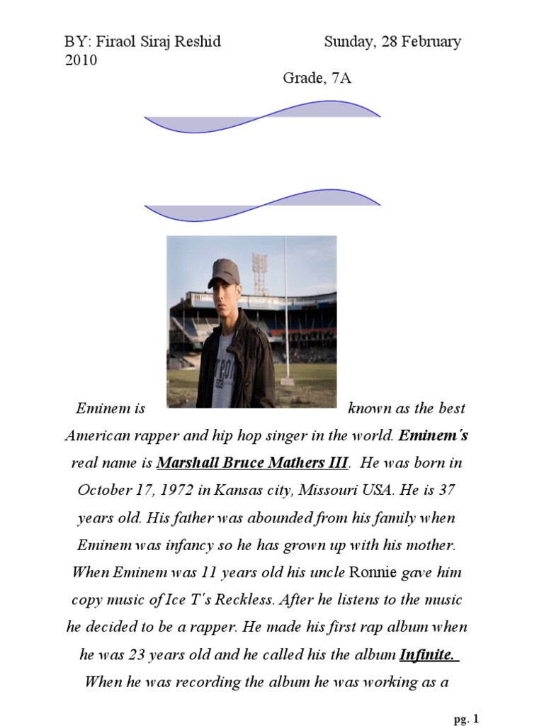 Eminem: Rise of a Rap Legend | PDF