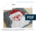 Crochet Santa Pixel Square