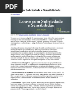 Louve Com Sobriedade e Sensibilidade