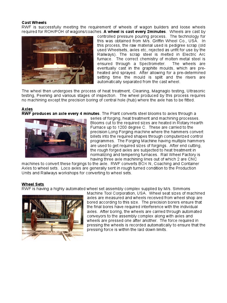 Efficient Wheel and Axle Production Process | PDF | Forging | Machining