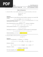 Corrección Primer Parcial Cálculo III, jueves 10 de septiembre de 2015