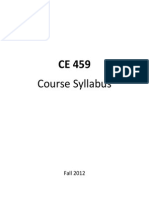Course Syllabus: Fall 2012