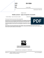 EN-10204-2004 Metallic Products - Types of Inspection Documents