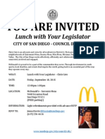 Lunch With Your Legislator: You Are Invited